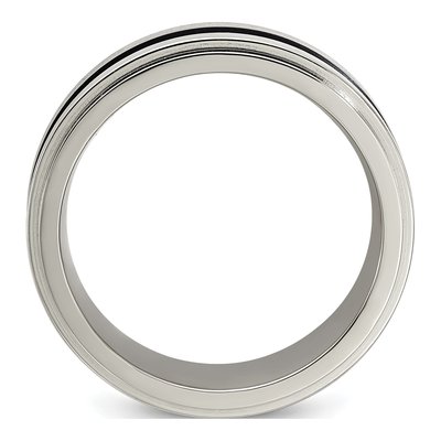 Titanium 8mm Gray Blue Anodized Comfort-Fit Band – view 3
