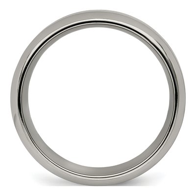 Titanium 8mm Beveled Wedding Band – view 2