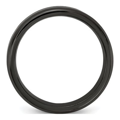 Men's Titanium Black Blue Anodized Ring – view 2