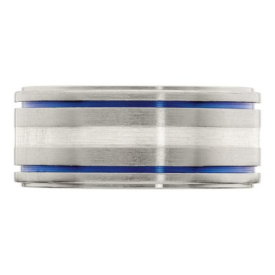 Titanium & Sterling Silver 10mm Wedding Band – view 4