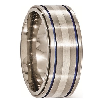 Titanium & Sterling Silver 10mm Wedding Band – view 5