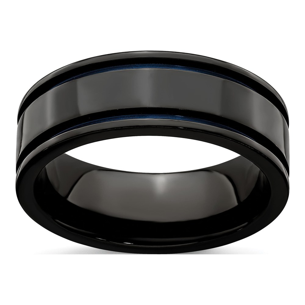 Titanium Black Blue Anodized Band