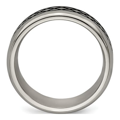 Titanium 8mm Blue Anodized Wedding Band – view 2