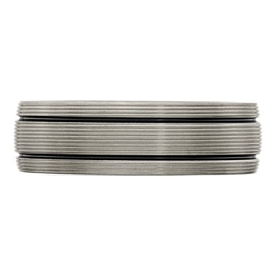 Titanium 7mm Black Grooved Wedding Band – view 3