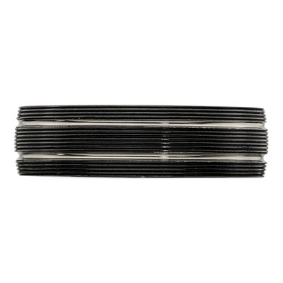 Titanium 7mm Black Grooved Wedding Band – view 3