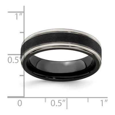 Titanium 6.5mm Black Wedding Band – view 7