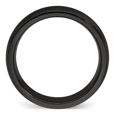 Titanium 6mm Black Domed Wedding Band – view 3
