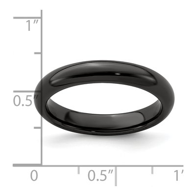 Titanium 4mm Black Domed Band – view 6