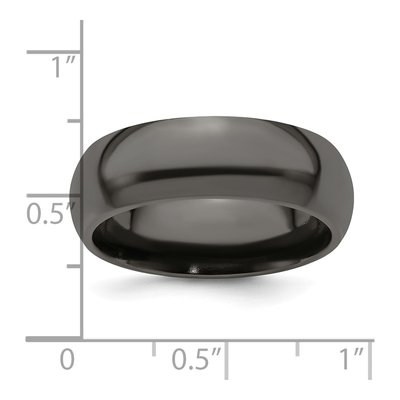 Titanium Black 8mm Domed Band – view 7