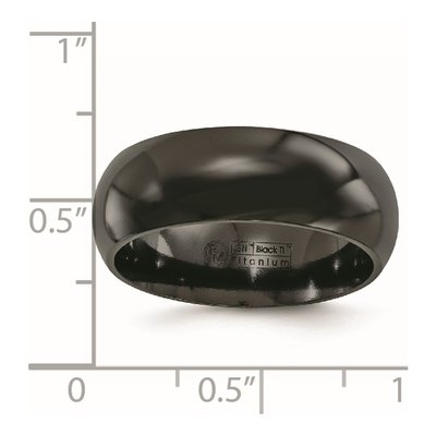 Titanium Black 8mm Domed Band – view 8