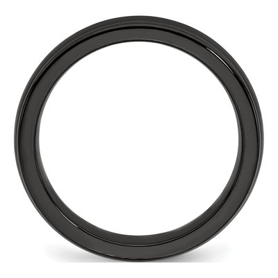 Titanium 4mm Black Domed Wedding Band – view 3