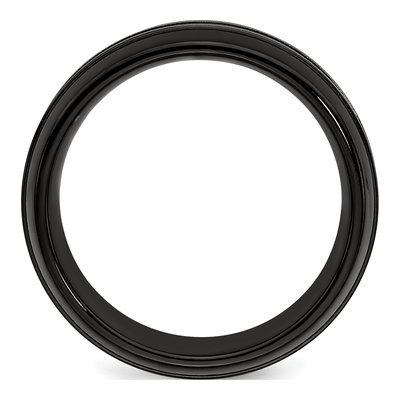 Titanium 8mm Black Ti Grooved Wedding Band – view 2