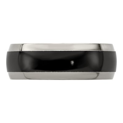 Titanium 8mm Black Wedding Band – view 4