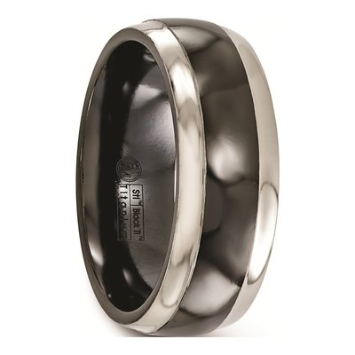 Titanium 8mm Black Wedding Band – view 5