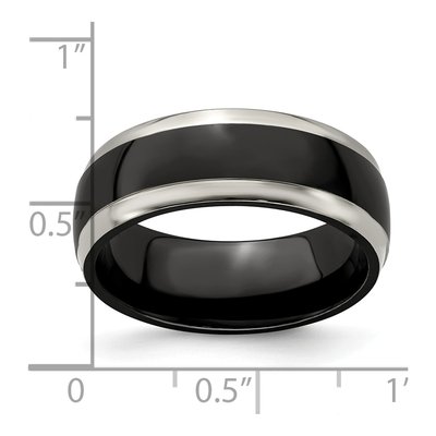 Titanium 8mm Black Wedding Band – view 7
