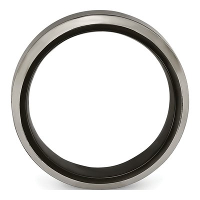 Titanium 7mm Black Grey Comfort-Fit Band – view 2