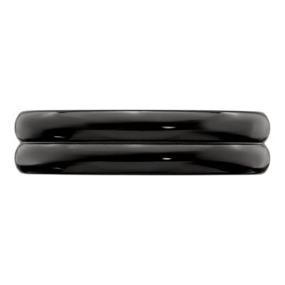 Titanium 6mm Black Grooved Wedding Band – view 3