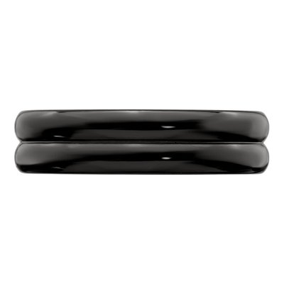 Titanium 6mm Black Grooved Wedding Band – view 4