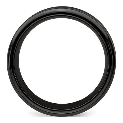 Titanium 9mm Black Concave Wedding Band – view 2