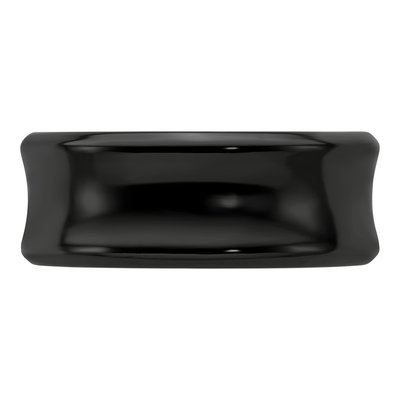 Titanium 9mm Black Concave Wedding Band – view 3
