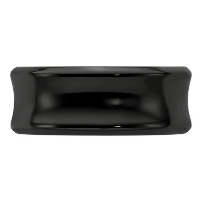 Titanium 9mm Black Concave Wedding Band – view 4