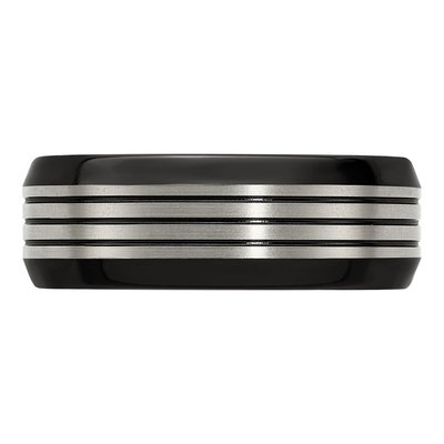 Titanium 8mm Black Wedding Band – view 4