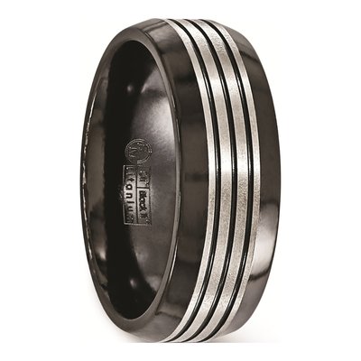 Titanium 8mm Black Wedding Band – view 5