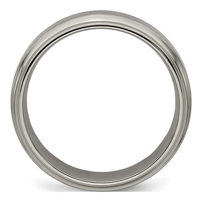 Titanium 6mm Beveled Wedding Band – view 2