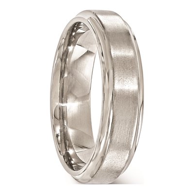 Titanium 6mm Beveled Wedding Band – view 5