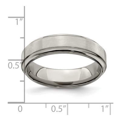 Titanium 6mm Beveled Wedding Band – view 7