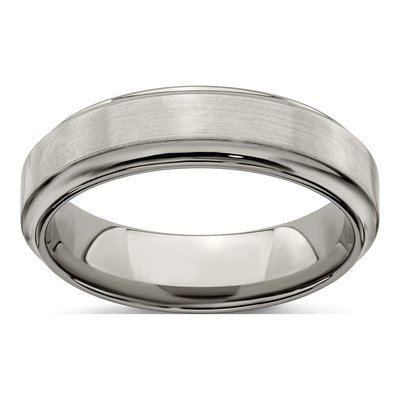Titanium 6mm Beveled Wedding Band