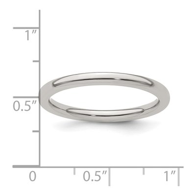 Titanium 2mm Half Round Comfort-Fit Band – view 7