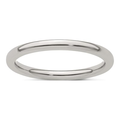 Titanium 2mm Half Round Comfort-Fit Band