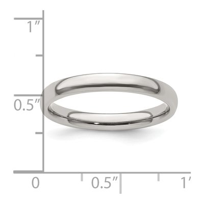 Titanium 3mm Half Round Comfort-Fit Band – view 7