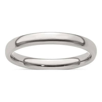 Titanium 3mm Half Round Comfort-Fit Band