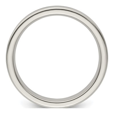 Men's Titanium 4mm Flat Milgrain Comfort-Fit Band – view 3