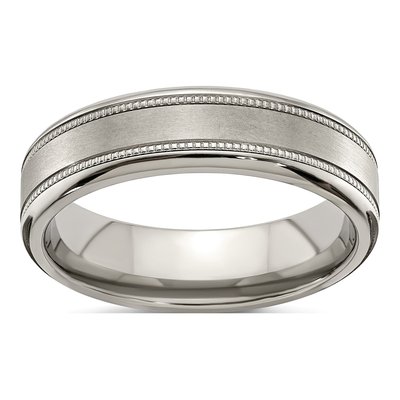 Titanium Milgrain Band