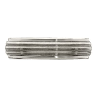 Titanium 6mm Textured Domed Wedding Band – view 3