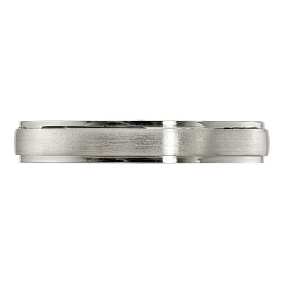 Men's Titanium 4mm Step Edge Comfort-Fit Band – view 4