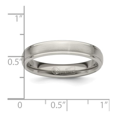Men's Titanium 4mm Step Edge Comfort-Fit Band – view 7
