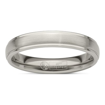 Men's Titanium 4mm Step Edge Comfort-Fit Band
