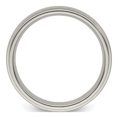 Men's Titanium 5mm Step Edge Comfort-Fit Band – view 3