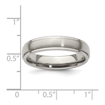Men's Titanium 5mm Step Edge Comfort-Fit Band – view 7