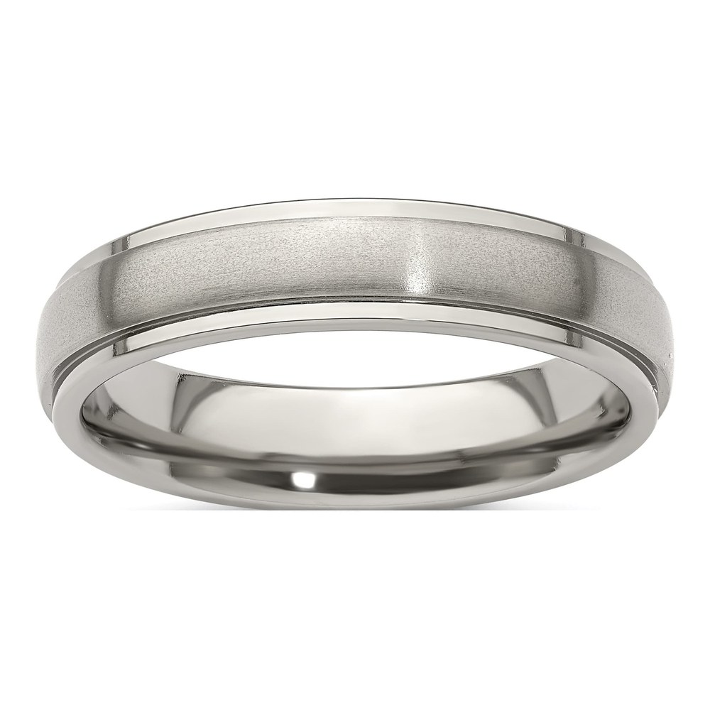 Men's Edward Mirell Titanium Step Edge Band, 5mm