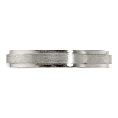 Men's Titanium 4mm Step Edge Comfort-Fit Band – view 4