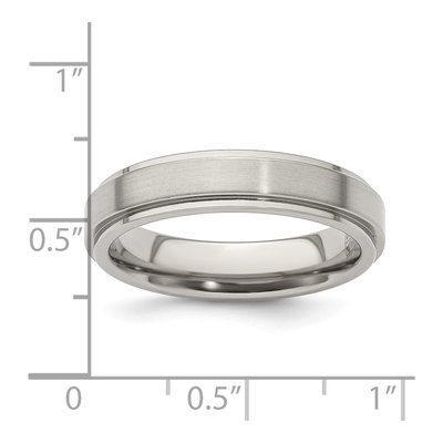 Men's Titanium 5mm Step Edge Comfort-Fit Band – view 7