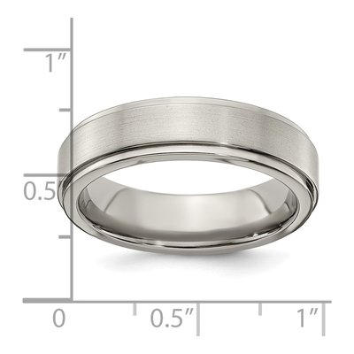 Titanium 6mm Step Edge Band – view 6
