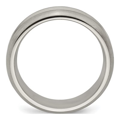 Titanium 7mm Grooved Wedding Band – view 3