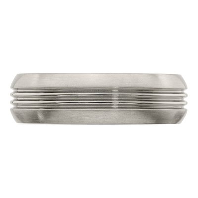 Titanium 7mm Grooved Wedding Band – view 4