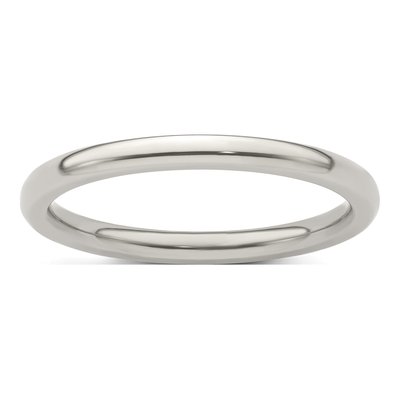 Titanium 2mm Domed Comfort-Fit Band